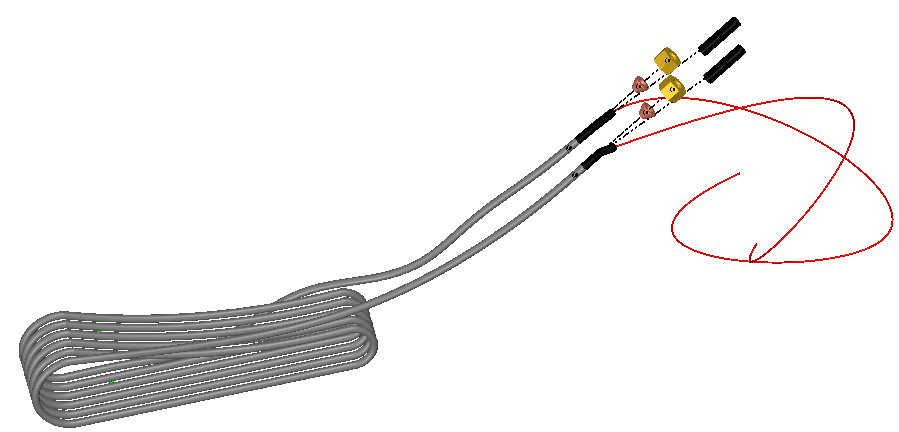 R0E6 - RR54 Top air heating element Kit (1750W) (c/w Compression Gland)