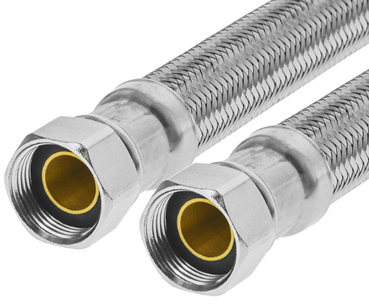 107347 - SS304 Braided 3/4'' Flex Hose Water 19mm x 1000mm SS


