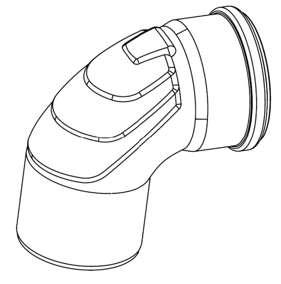 1851 - Pushfit Pipe 50mm dia x 90deg bend