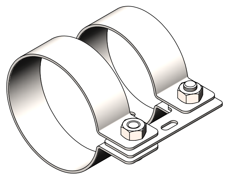 2029 - Connecting Clamp for pushfit pipe SS