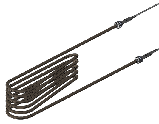 2110 - RR54 Middle and Top Air Heating Element (1750W) (c/w Brass Gland/ NO Compression gland)