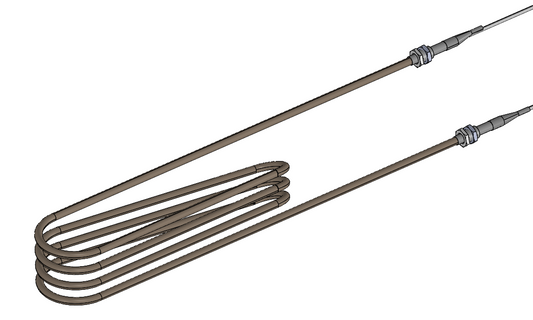 2130 - RR54 Bottom RH air heating element  (1220W) (c/w Brass Gland/ NO Compression gland)