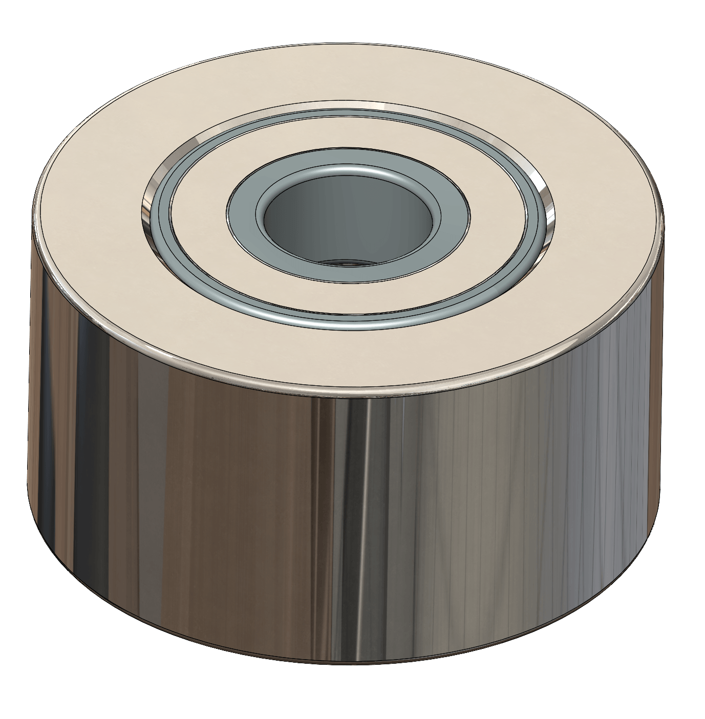 3532 - Zinc Coated Steel Tensioner Pulley Wheel (75mm OD) 