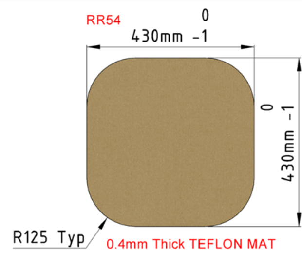 3855 - RR54 / RR30 High Temp Cooking Mats Pack of Six
