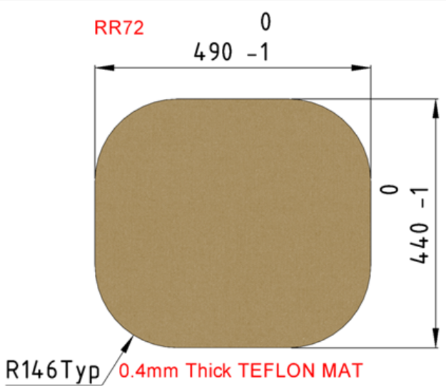 3855X - RR72 / RR36 High Temp Cooking Mats Pack of 6