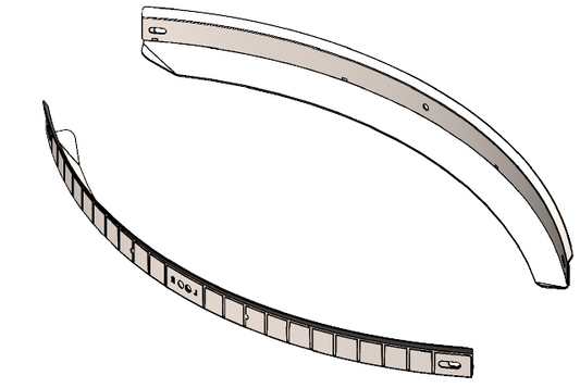 4121 - RR54 Door Glass Strip Reflector Assembly LH