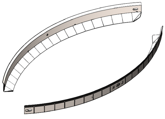 4121X - RR72 Door Glass Strip Reflector Assembly LH