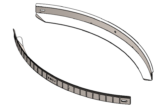 4122 - RR54 Door Glass Strip Reflector Assembly RH