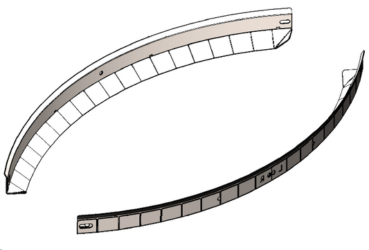 4122X - RR72 / RR36 Door Glass Strip Reflector Assembly RH