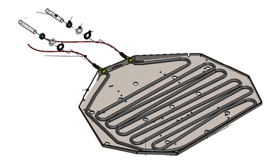 RE8L - RR54/RR72 LH Bottom pan element Kit (2500W) 