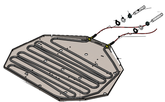 RE8R - RR54/RR72 RH Bottom pan element Kit (2500W)
