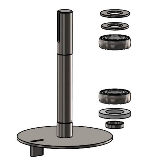 RM1L - LH Top drive dog shaft and plate assy