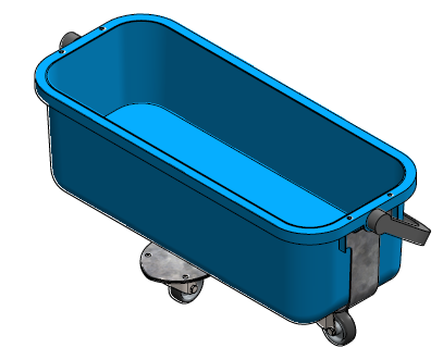 RM48 - Fat bucket with wheeled frame