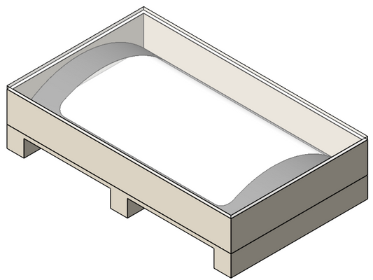 RM75 - RR54 / RR30 Outer Glass Kit Black  (C/w Edge protector fitted)